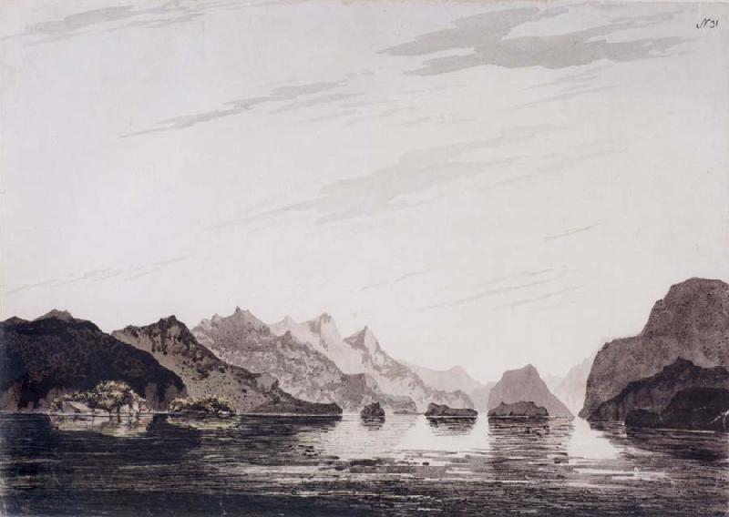 unknow artist In Dusky Bay,New Zealand March 1773